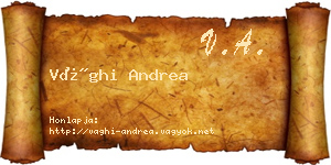 Vághi Andrea névjegykártya